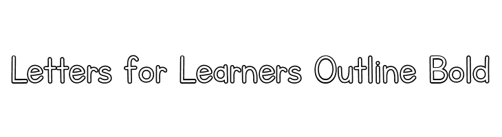 Letters for Learners Outline Bold  免费字体下载
