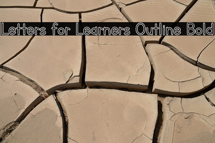 Letters for Learners Outline Bold Example 1