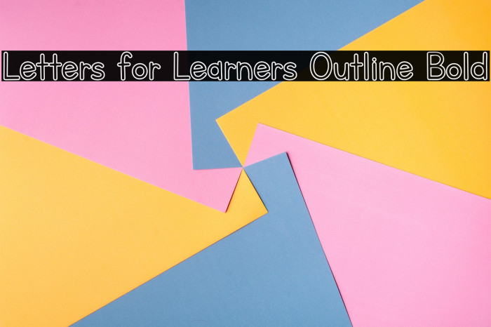 Letters for Learners Outline Bold Example 2