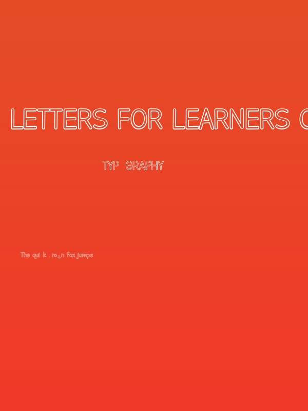 Letters for Learners Outline Bold Poster