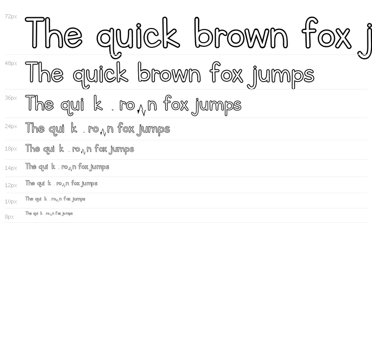 Letters for Learners Outline Bold Waterfall