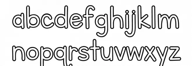 Letters for Learners Outline Bold Шрифта строчной