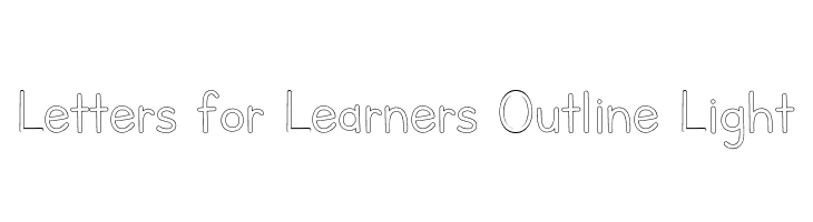 Letters for Learners Outline Light  Descarca Fonturi Gratis