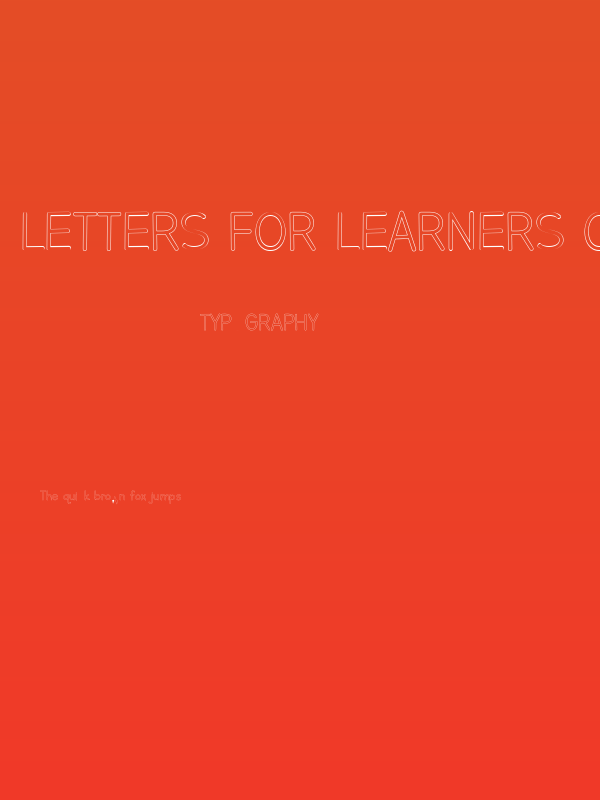 Letters for Learners Outline Light Poster