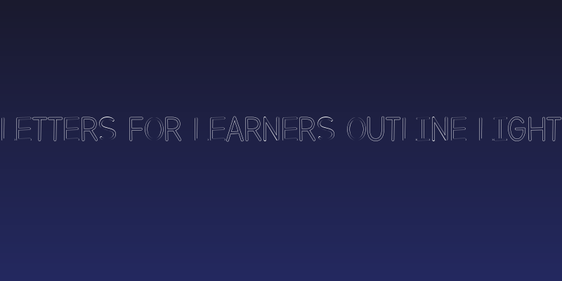 Letters for Learners Outline Light Social Header