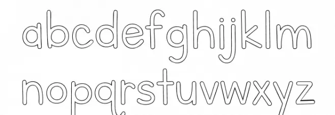 Letters for Learners Outline Light Fonte MINÚSCULAS