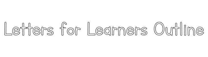 Letters for Learners Outline  Fuentes Gratis Descargar