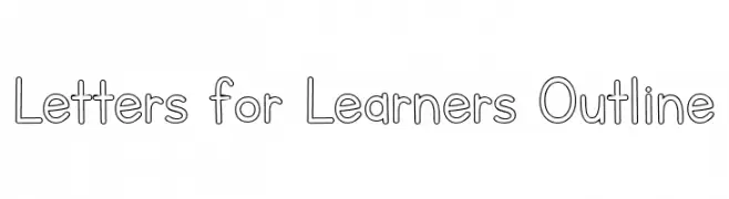 Letters for Learners Outline  font caratteri gratis