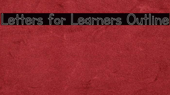 Letters for Learners Outline Example 3