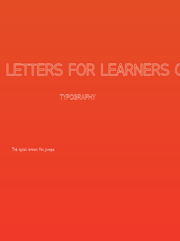 Letters for Learners Outline Poster
