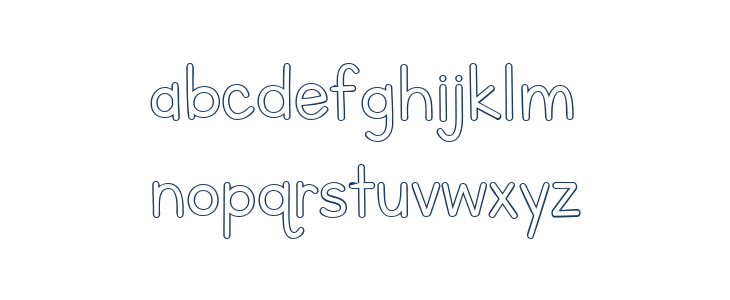 Letters for Learners Outline Lowercase