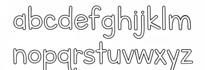 Letters for Learners Outline フォント 小文字