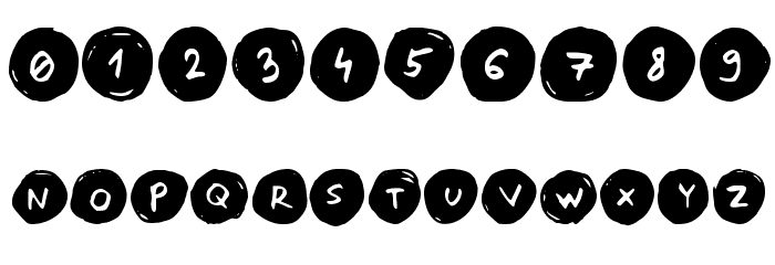 Letters in Circles Book Regular Font OTHER CHARS