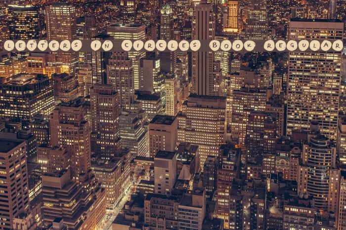 Letters in Circles Book Regular Font examples