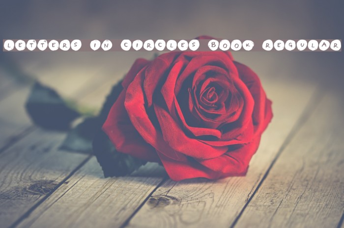 Letters in Circles Book Regular Font examples