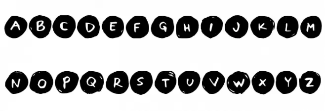 Letters in Circles Book Regular फ़ॉन्ट लोअरकेस