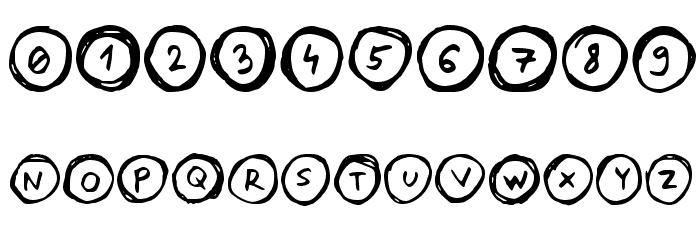 Letters in Circles Regular Font OTHER CHARS