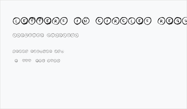 Letters in Circles Regular Business Card