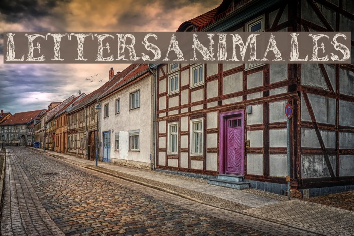 LettersAnimales Font examples