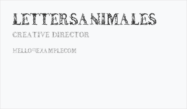 LettersAnimales Business Card