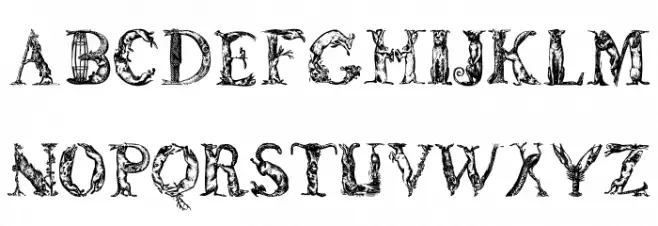 LettersAnimales Font Litere mici