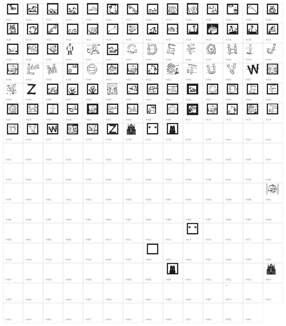 LettersSnakesAndMore Character Map