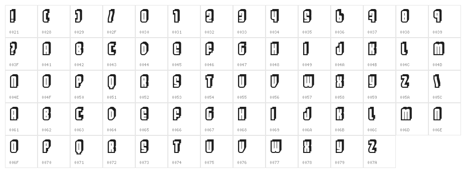 Letters Character Map