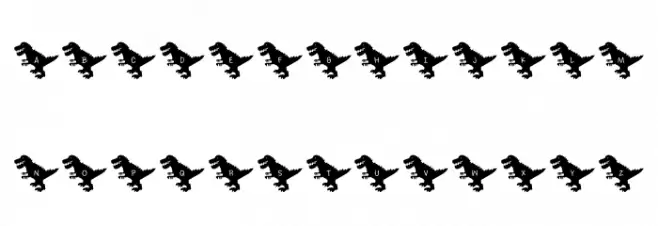 Lettersaurus*Rex Regular フォント 大文字