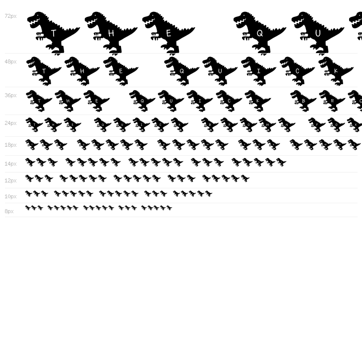 Lettersaurus*Rex Regular Waterfall