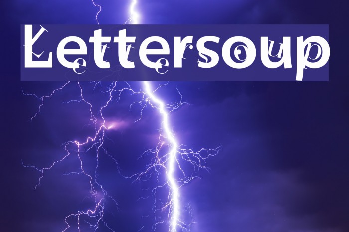 Lettersoup Font examples