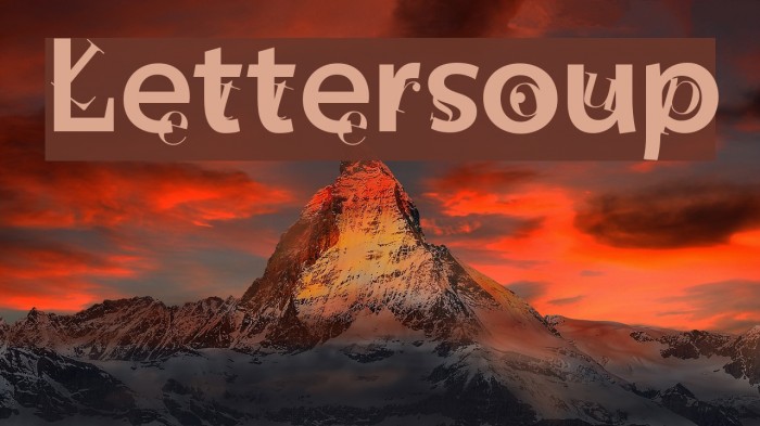 Lettersoup Font examples