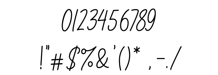 Lettia Script Font OTHER CHARS