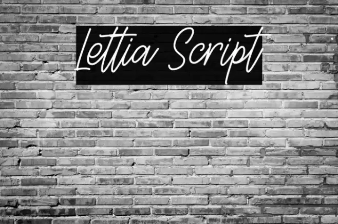 Lettia Script Font examples