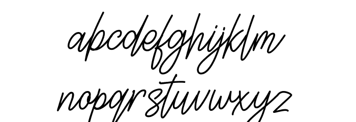 Lettia Script Font LOWERCASE
