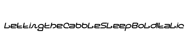 Letting The Cabble Sleep Bold Italic  font caratteri gratis