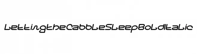 Letting The Cabble Sleep Bold Italic  नि: शुल्क फ़ॉन्ट्स डाउनलोड