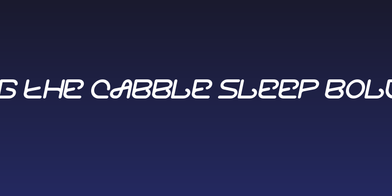 Letting The Cabble Sleep Bold Italic Social Header