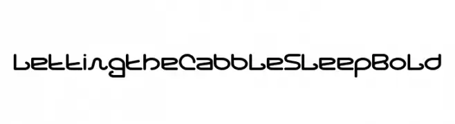 Letting The Cabble Sleep Bold  नि: शुल्क फ़ॉन्ट्स डाउनलोड