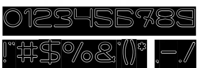 Letting The Cabble Sleep-Hollow Font OTHER CHARS