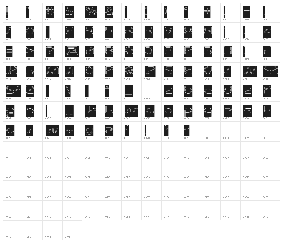 Letting The Cabble Sleep-Hollow Character Map
