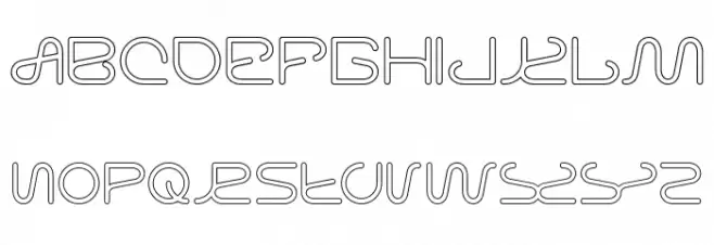Letting The Cabble Sleep-Hollow Schriftart Groß