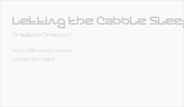 Letting The Cabble Sleep-Hollow Business Card