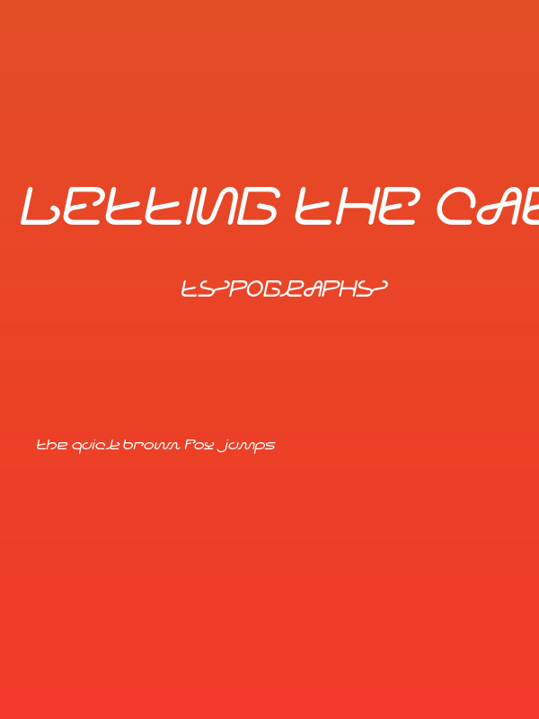 Letting The Cabble Sleep Italic Poster