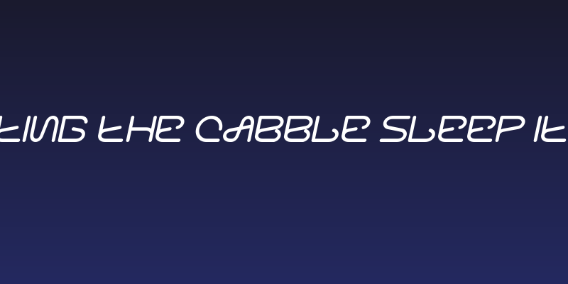 Letting The Cabble Sleep Italic Social Header