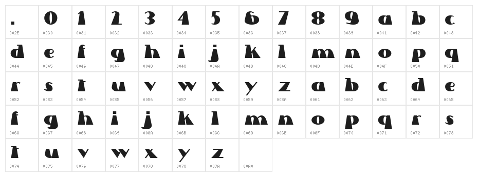 Lettre Dans Le Decor Character Map