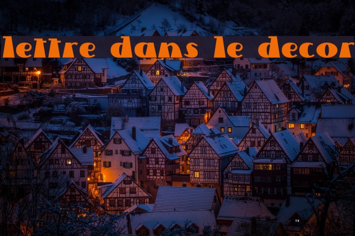 Lettre Dans Le Decor Font examples