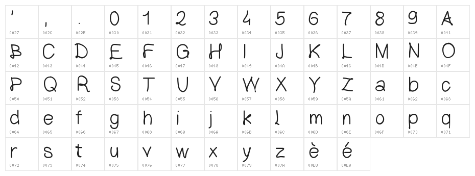 LettreClassique Character Map