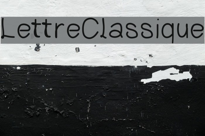 LettreClassique Font examples