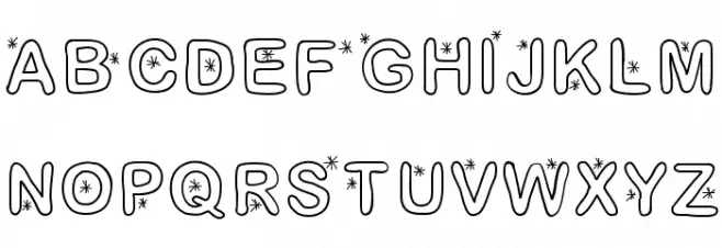 Lettreetoile 字体 大写