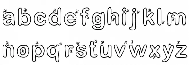 Lettreetoile फ़ॉन्ट लोअरकेस